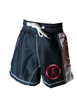 Short d’entrainement (adulte) Krav Maga en tissu résistant noir.